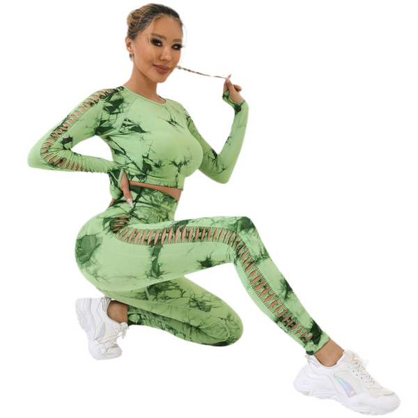 CHRLEISURE Tie-Dye Yoga Set