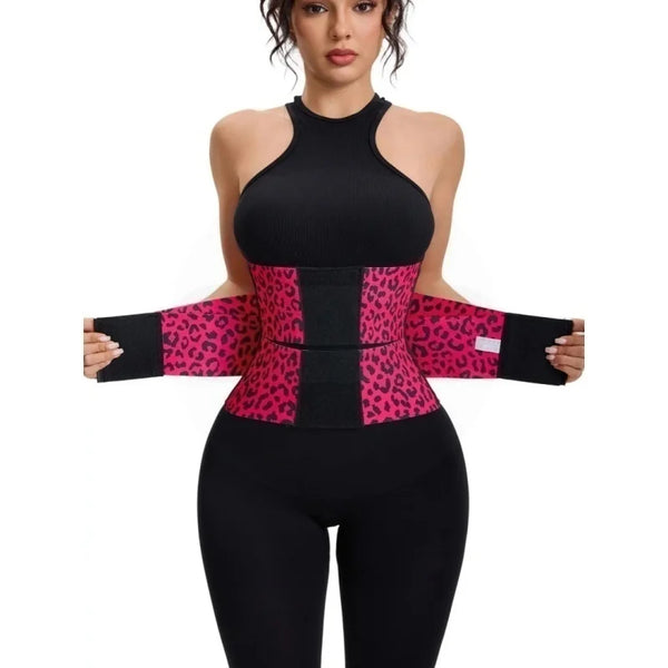 Leopard Triple-Wrap Waist Trainer & Shapewear Belt