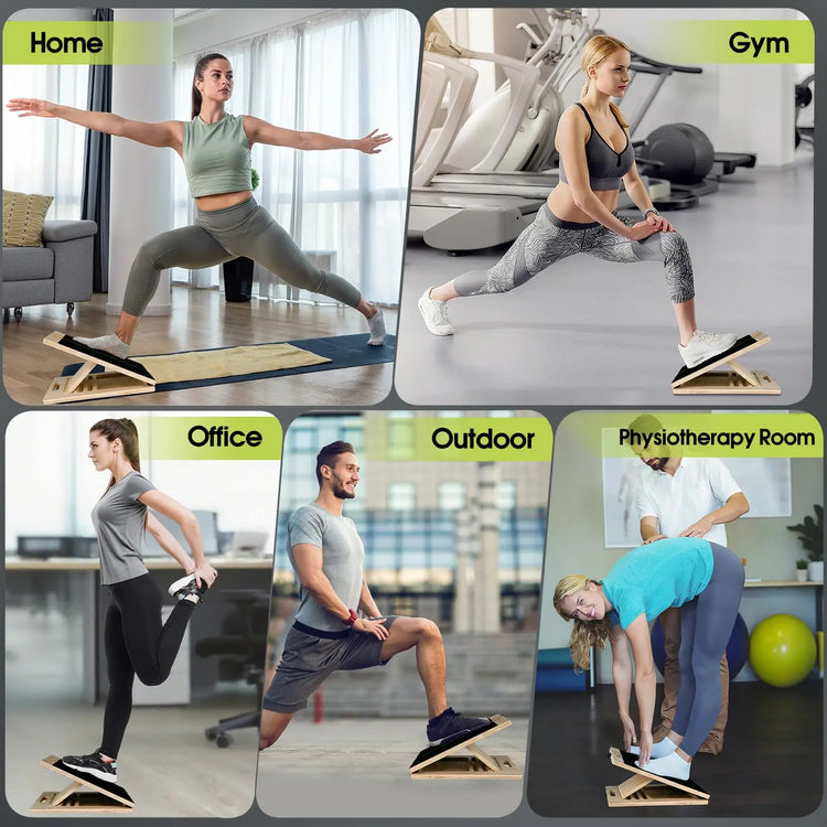 Wood Slant Board Calf Stretcher & Squat Wedge