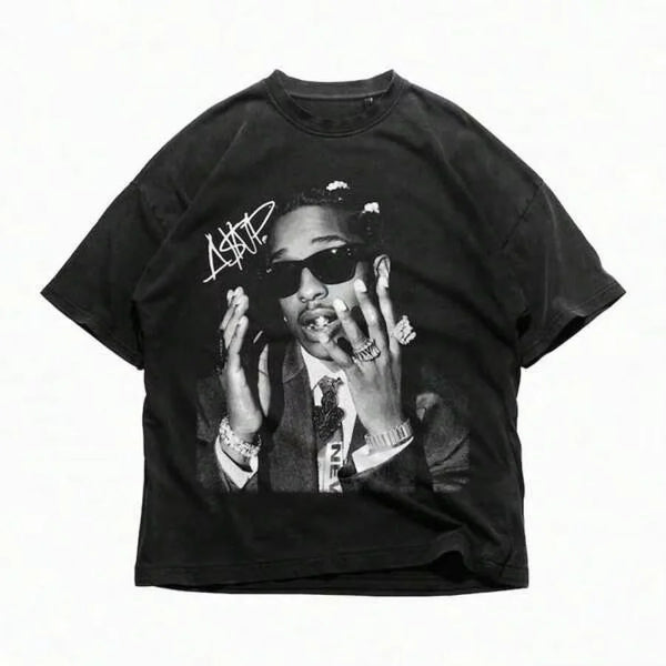 Vintage Rocky Rap Graphic Men's Cotton T-Shirt