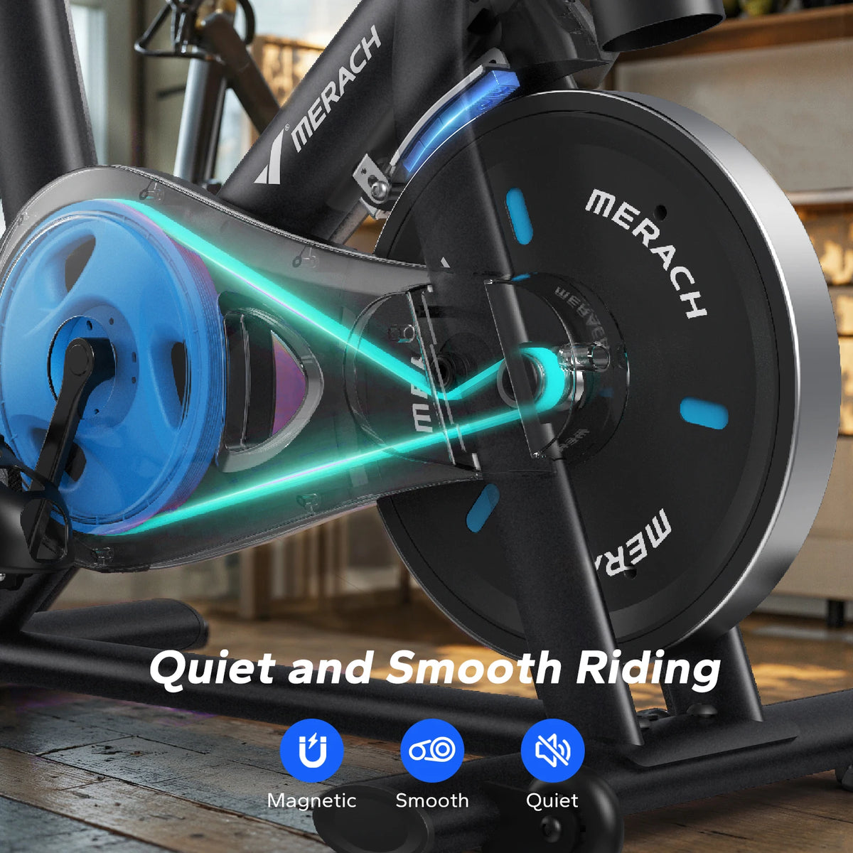 MERACH Stationary Exercise Bike: Smart App & Low Noise Design