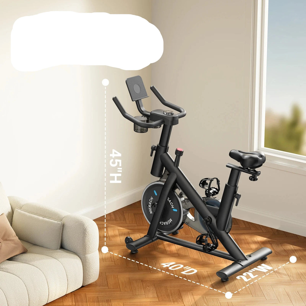 270lbs Capacity Silent Indoor Bike with Fitness Classes