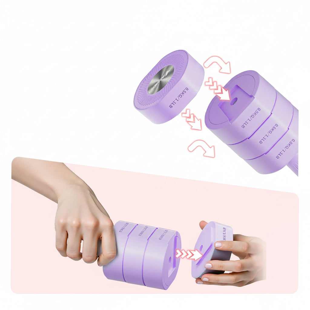 Adjustable Dumbbell Set: Non-Slip & Anti-Roll Design