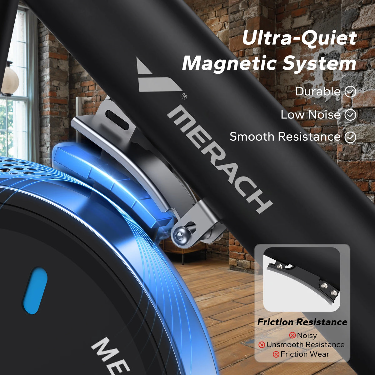 MERACH Stationary Exercise Bike: Smart App & Low Noise Design