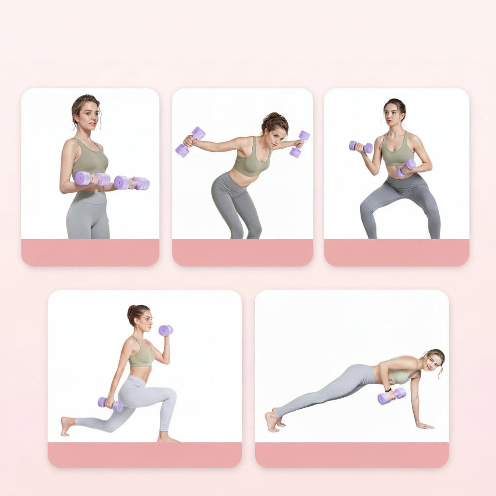 Adjustable Dumbbell Set: Non-Slip & Anti-Roll Design