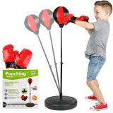 Kids Boxing Set with Gloves & Freestanding Bag