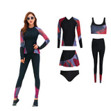 Plus Size Rash Guard Swimsuit: Long Sleeve Tee & Leggings