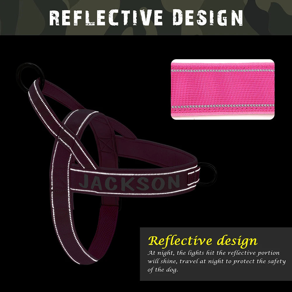 Custom Tactical Dog Harness Reflective Military Vest for Large Dogs