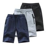 Boys' Comfortable Knit Shorts with Zipper Pockets