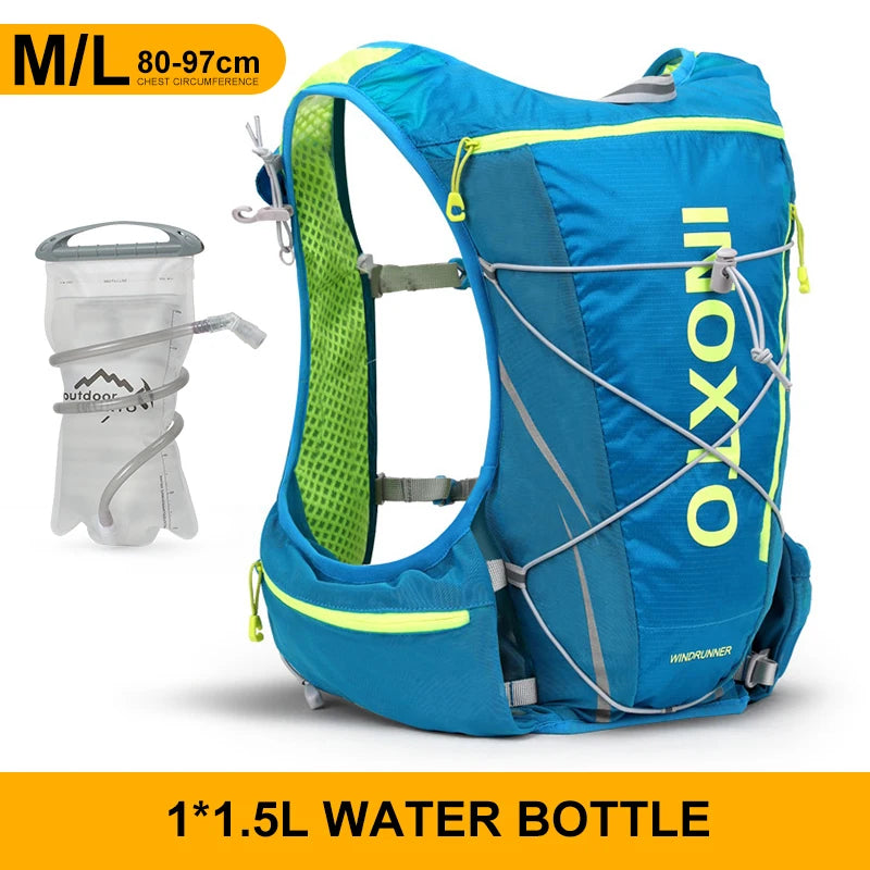 8L Hydration Vest Backpack with 1.5L Water Bag & 500ml Bottle