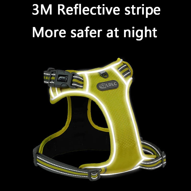 Reflective Padded Dog Harness Adjustable Safety Vest for All Dogs