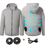 2024 Summer Essentials: Portable USB Electric Fan Cooling Jacket for Men






