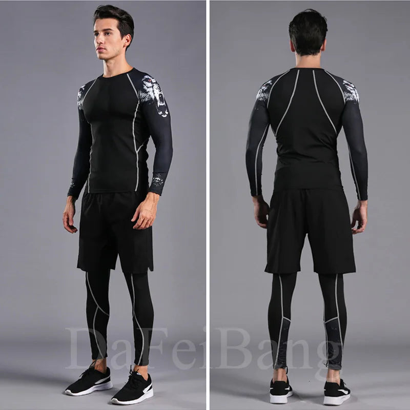 High-Tech MMA Compression Suit for Training