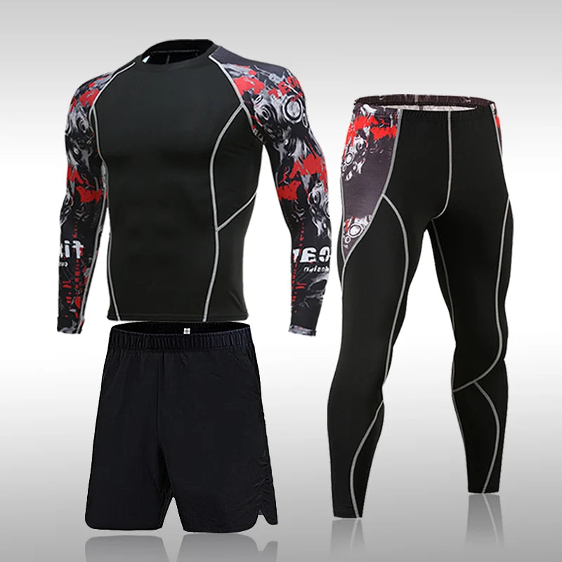 High-Tech MMA Compression Suit for Training