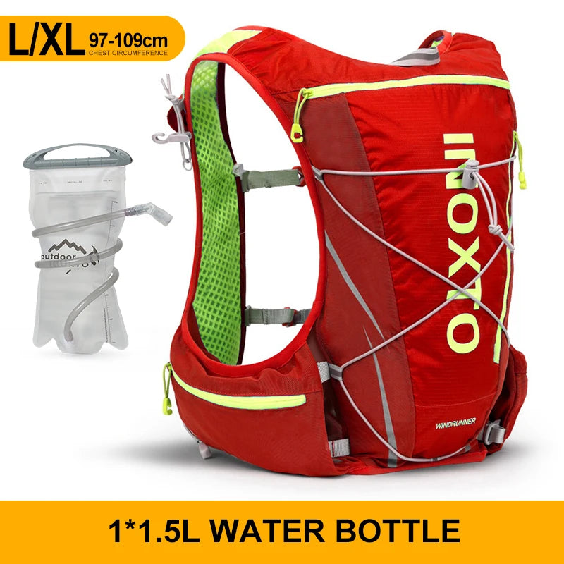 8L Hydration Vest Backpack with 1.5L Water Bag & 500ml Bottle