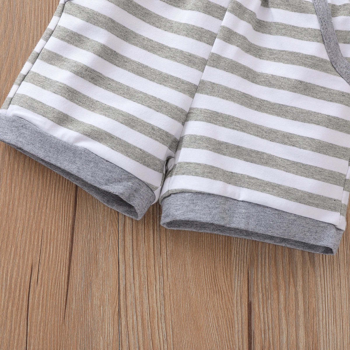 Boys' Sleeveless Top & Striped Short Set Summer Clothes
