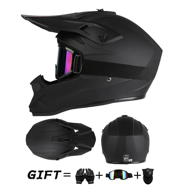 Off road motorcycle helmet rally downhill full helmet riding with goggles suitable for all seasons for men women and children 24 Hour Sport