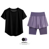 DRUR Summer Running Set Loose Breathable Quick Dry Sweat Suit Women Gym Workout Outfit 2 Piece Sportswear Tracksuit  Activewear 24 Hour Sport