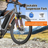 Heavy-Duty Foldable Electric Bike for Adults with 7-Shock Suspension, 500+ lbs Capacity, 740W Motor, 25MPH, 720Wh, Customized 24 Hour Sport