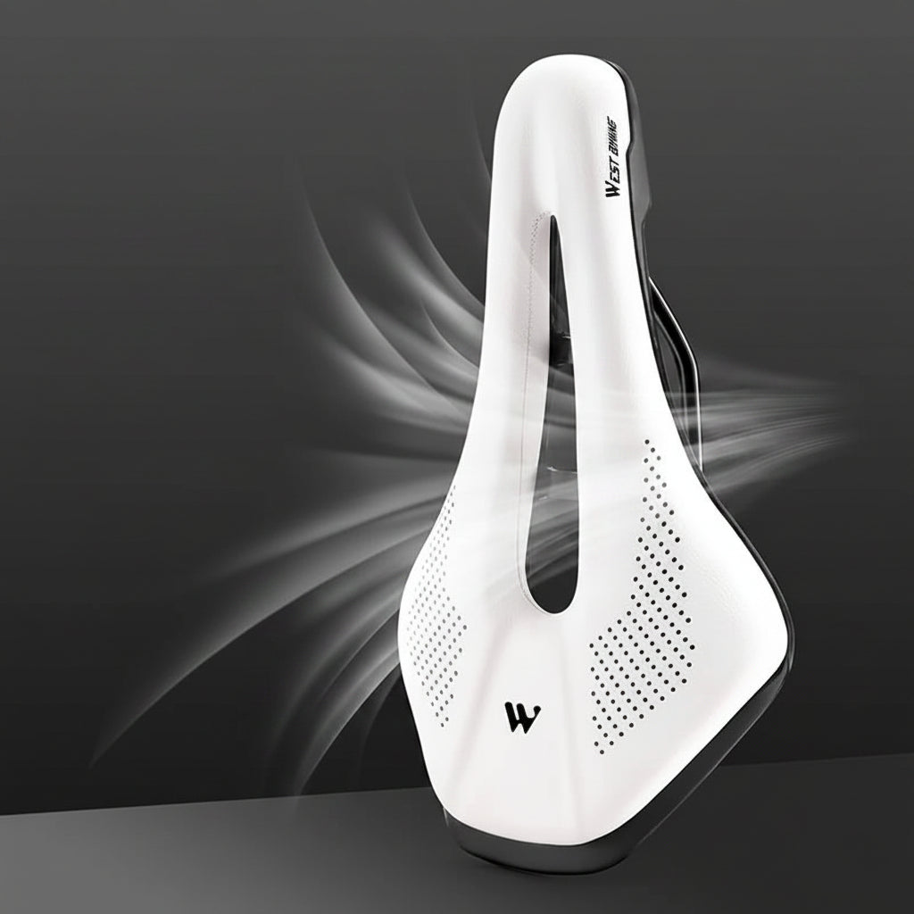 Hollow Road Bike Seat: Wear-Resistant Leather Saddle