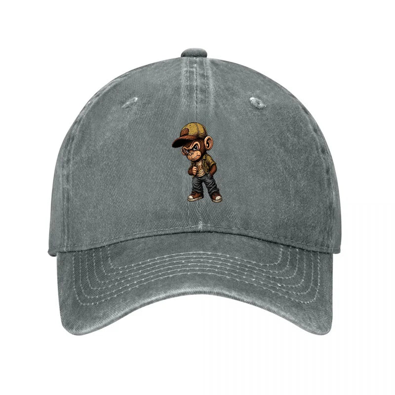 Cartoon Monkey Adjustable Baseball Cap