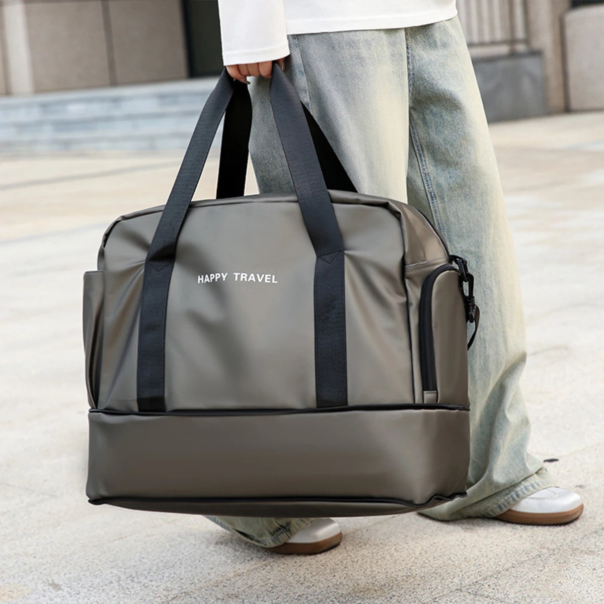 Large Travel Gym Bag Wet Dry Separation & Shoe Compartment