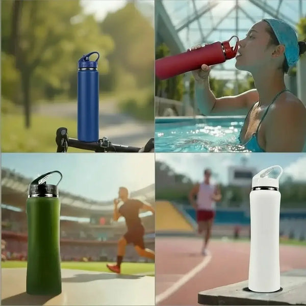 Stainless Steel Water Bottle with Straw | Leakproof, BPA-Free, Outdoor ReadyWater Bottles24 Hour Sport