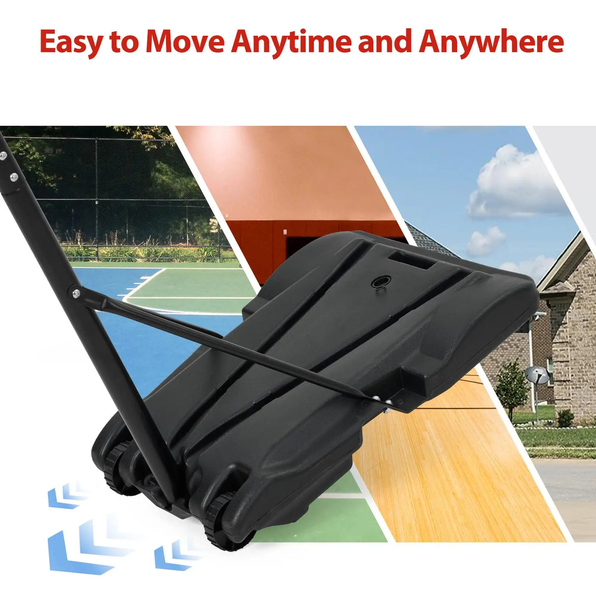 Portable Basketball Hoop for Kids Adjustable Height & Fillable Base