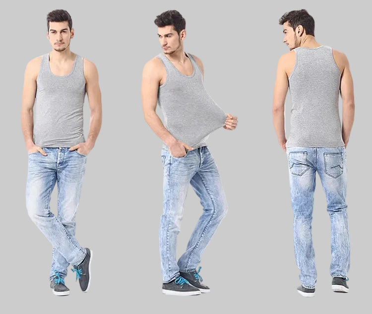 Men's Slim Fit Cotton Sports Tank Top Workout & Casual