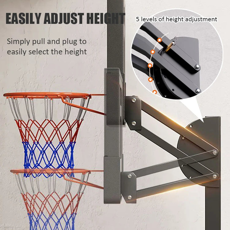 Adults Mobile Basketball Stand Kids Adjustable Basketball Hoop Indoor Outdoor Shooting Practice Basketballs Training Equipment24 Hour Sport