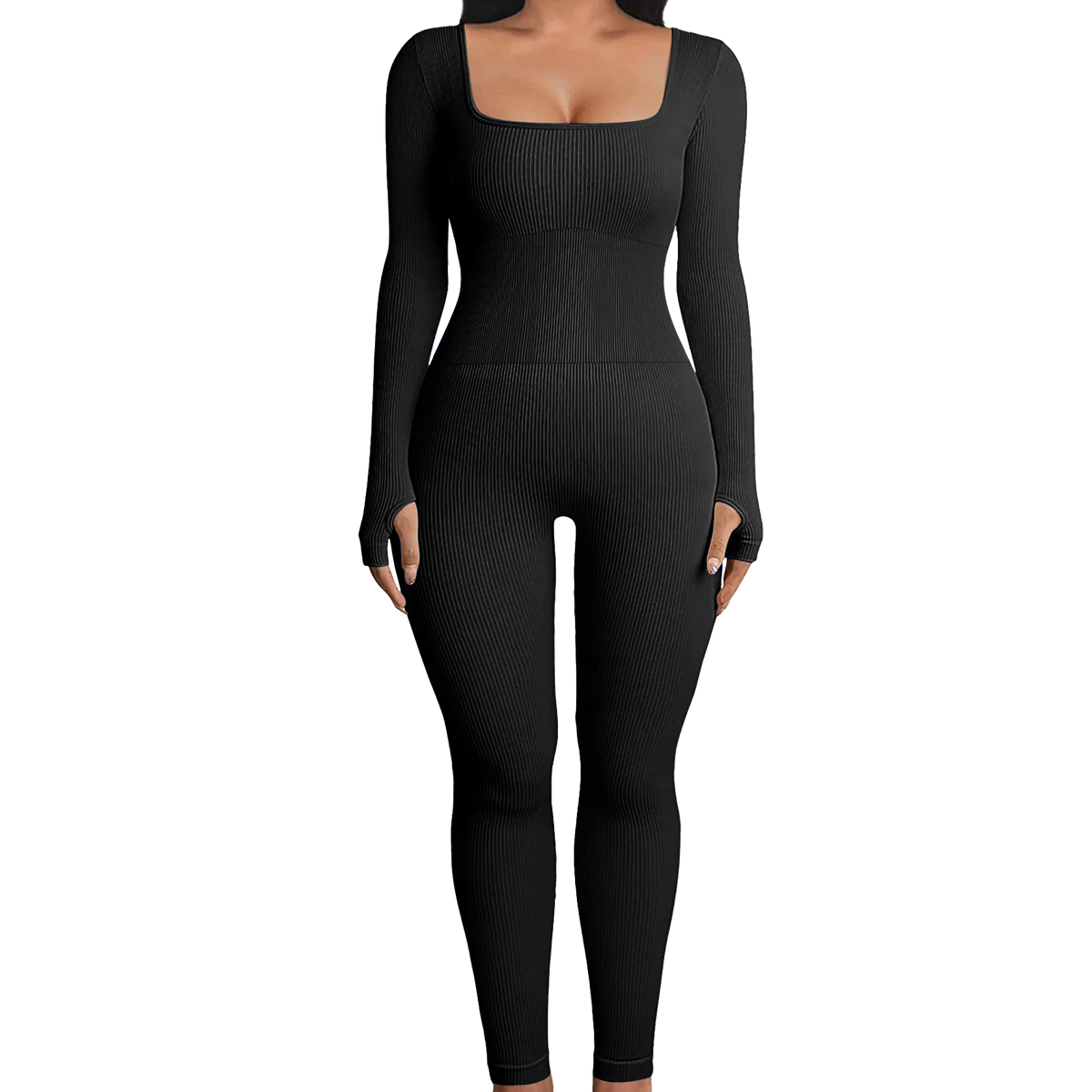 Sleek and Stylish: Ribbed Yoga Jumpsuit