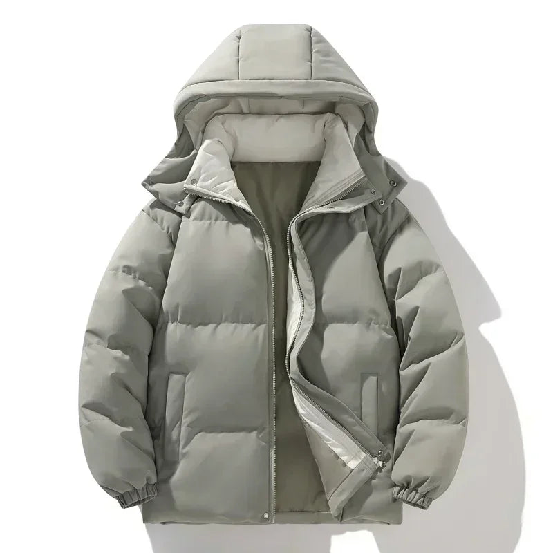 Versatile Winter Wear: Detachable Hood Jacket