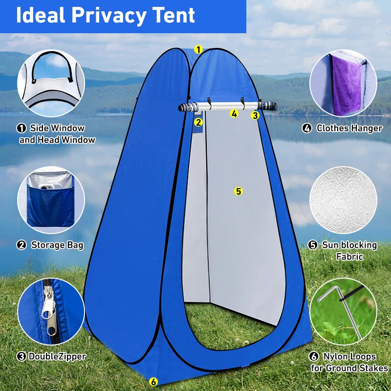 All-in-One Portable Toilet and Privacy Tent