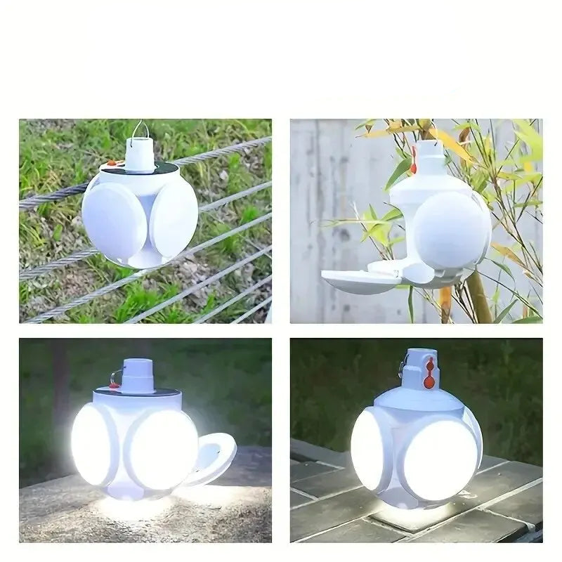 Rechargeable Solar Camping Lantern with Hook