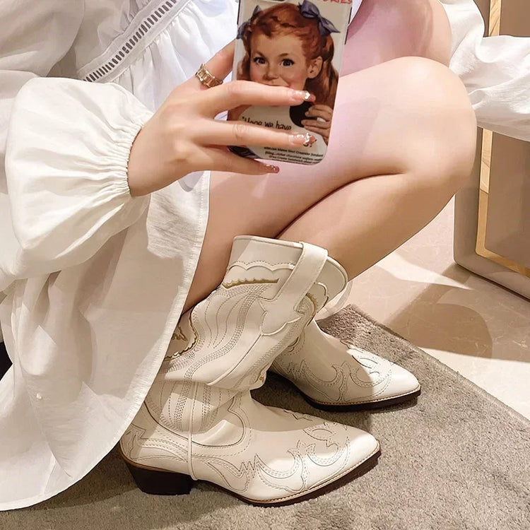 Step Out in Style: Embroidered Western BootsWomen's Boots24 Hour Sport