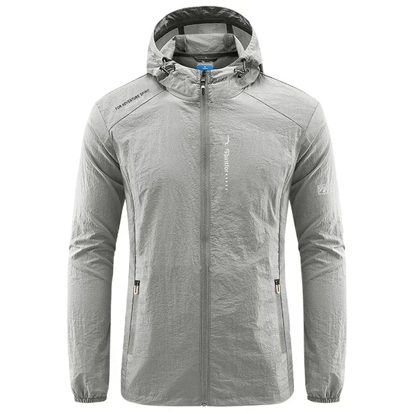 Men's UPF 50+ Sun Jacket: Quick-Dry Thin Hooded Windbreaker