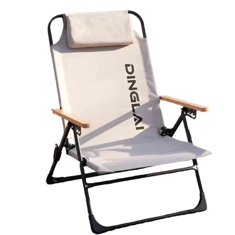 Comfortable Camping Chair: Adjustable, Foldable, with Pillows
