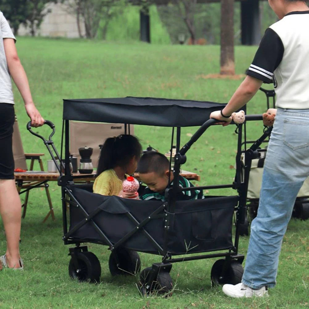 Versatile Folding Cart with Sun Shade