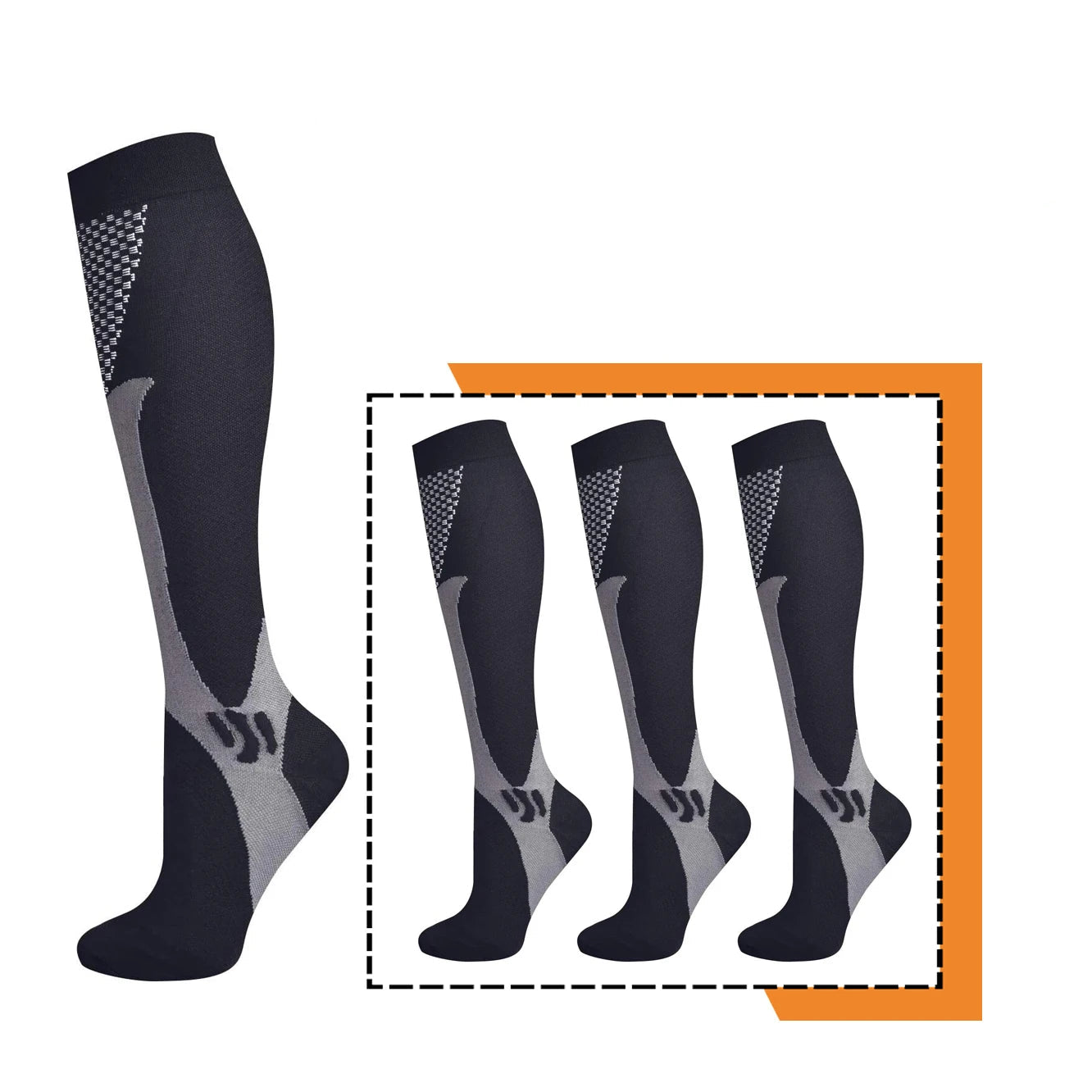  3 pairs of black