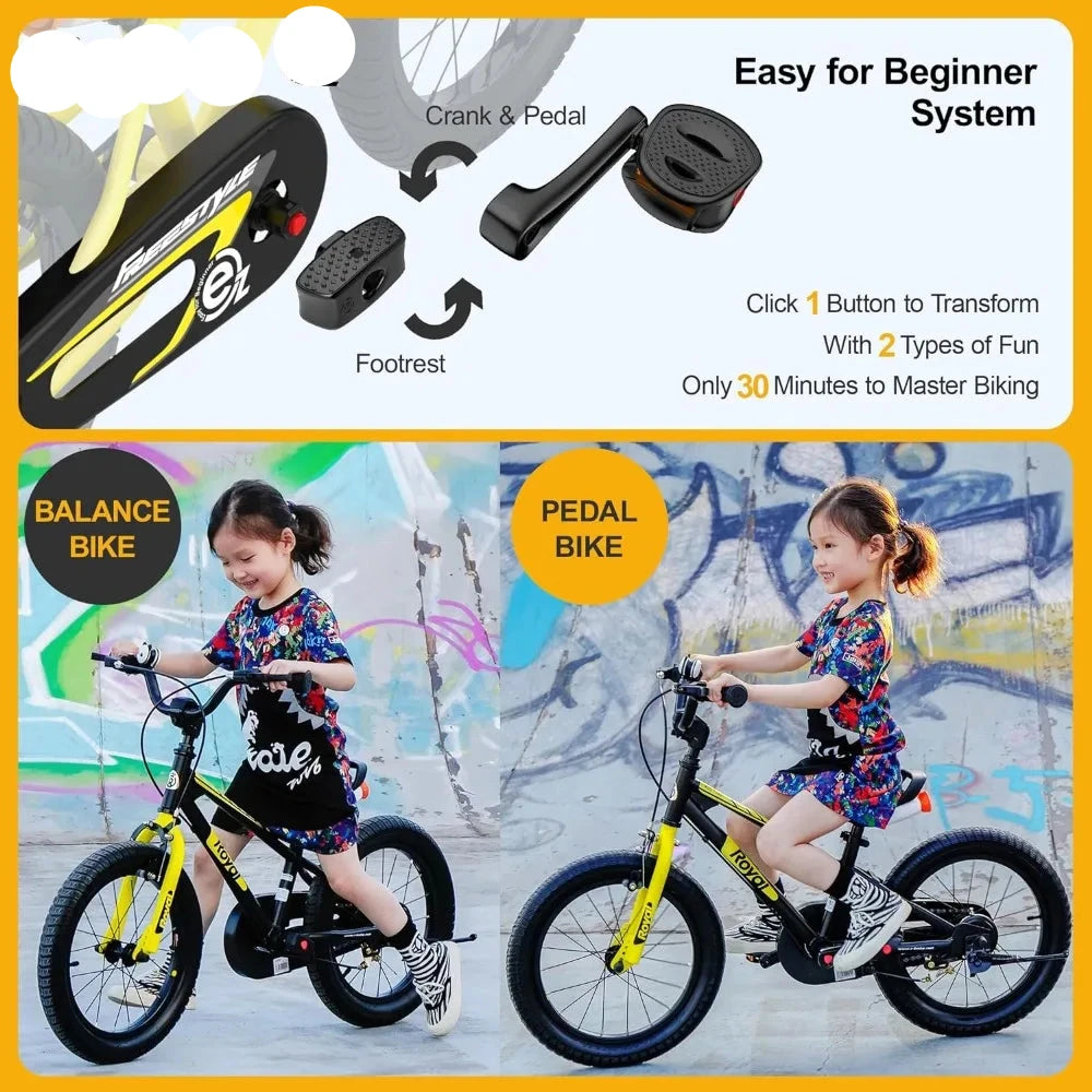 Kids' 2-in-1 Balance & Pedal Bike