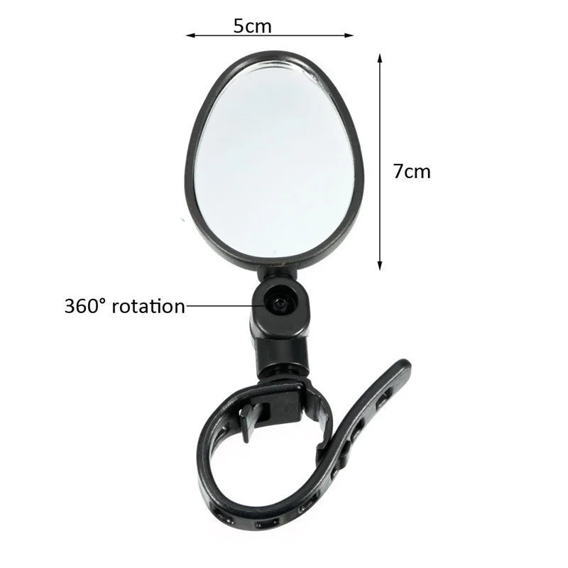 Universal Bicycle Mirror Motorcycle Mirror 360 Rotation Adjustable