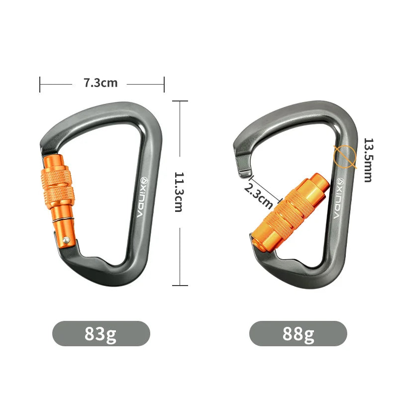 High-Strength Aluminum Carabiner: Perfect for Outdoor EnthusiastsSafety Accessories24 Hour Sport