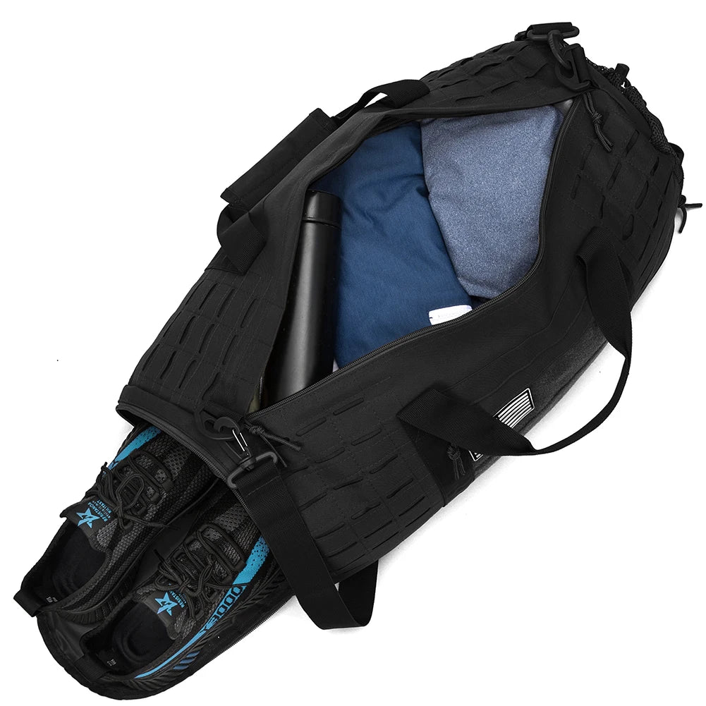 Tactical Fitness & Travel Bag with Shoe Compartment