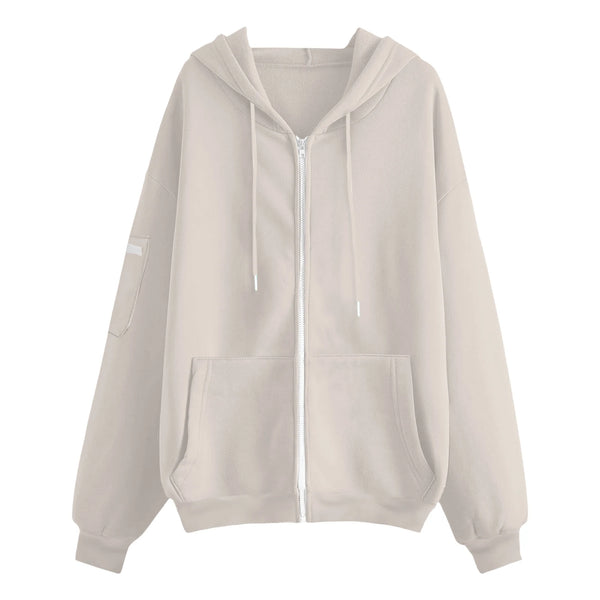 Women's Oversized Hoodies: Multi-Pocket Eyemask Sweatshirt