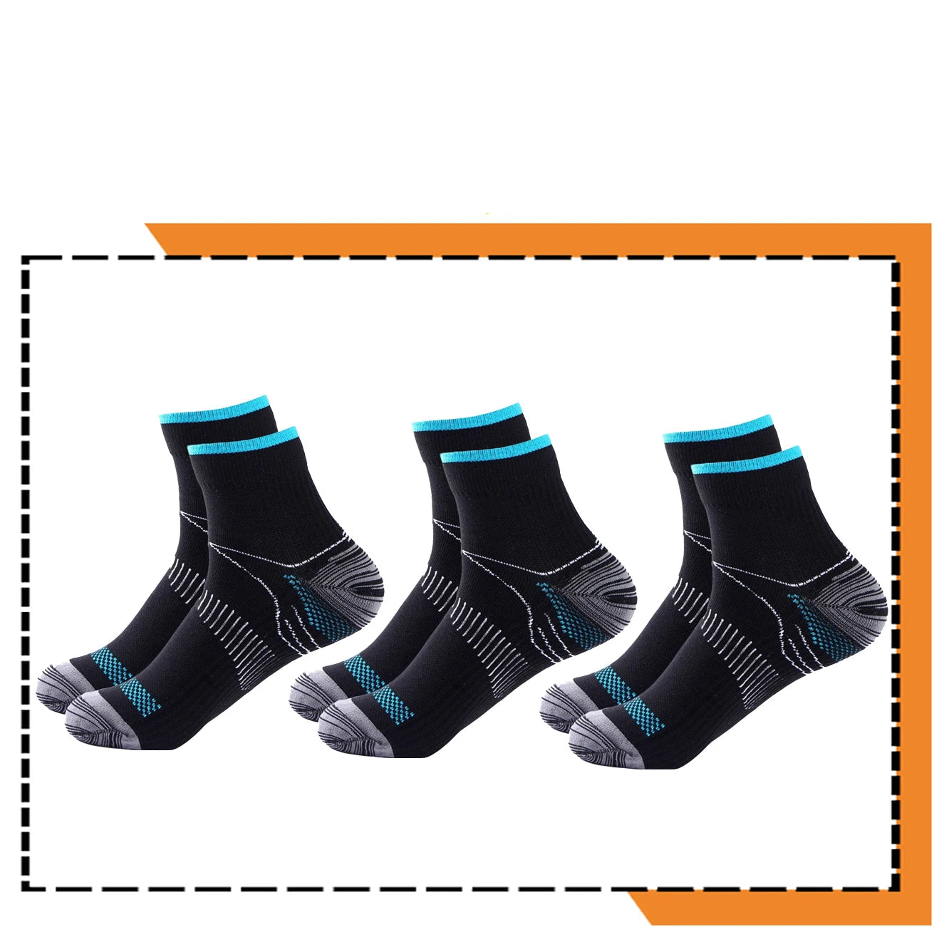  3 black ankle socks