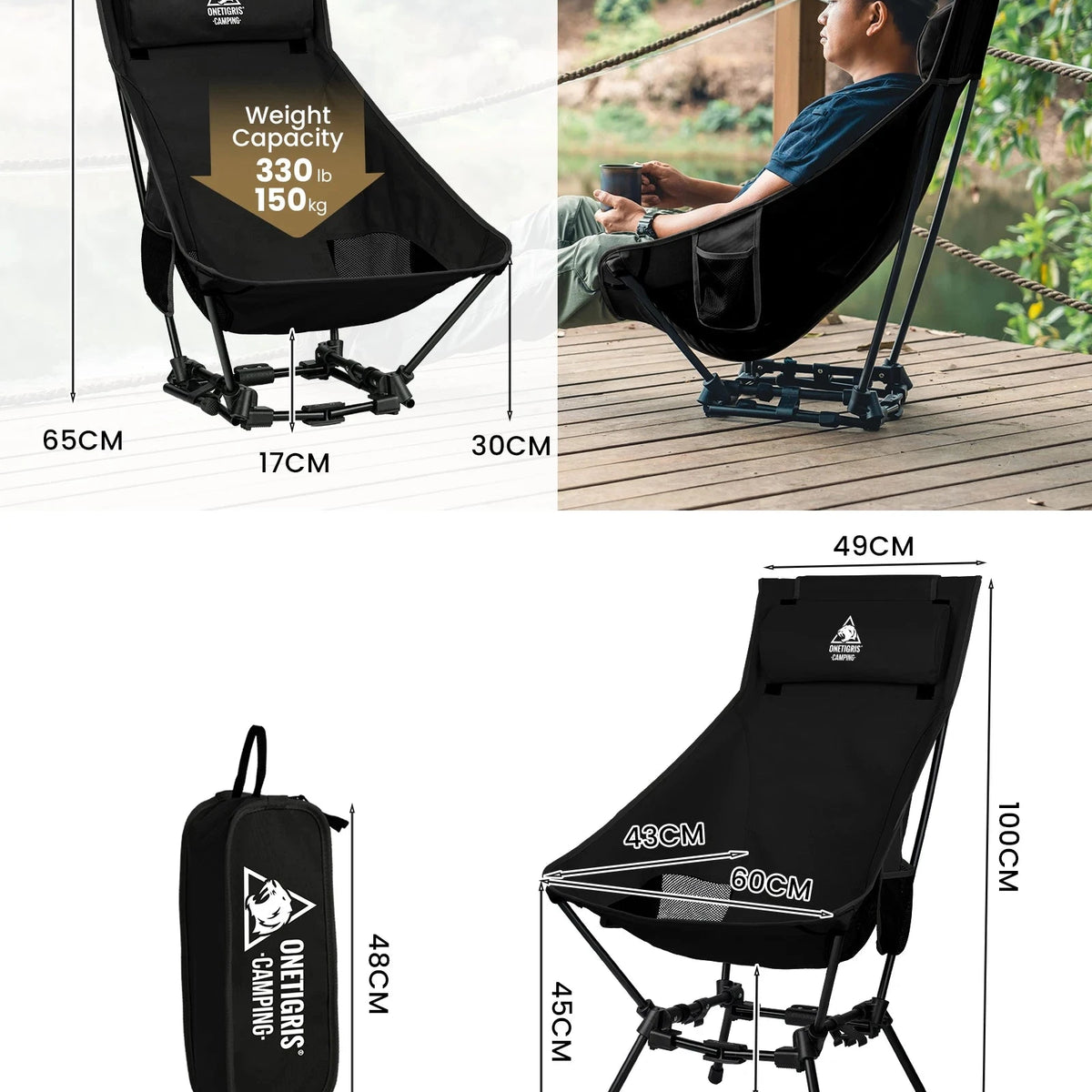 Portable High-Back Camping Chair for Outdoor Adventures