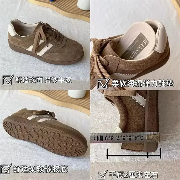 Retro Genuine Leather Flat Shoes for WomenWomen's shoes24 Hour Sport