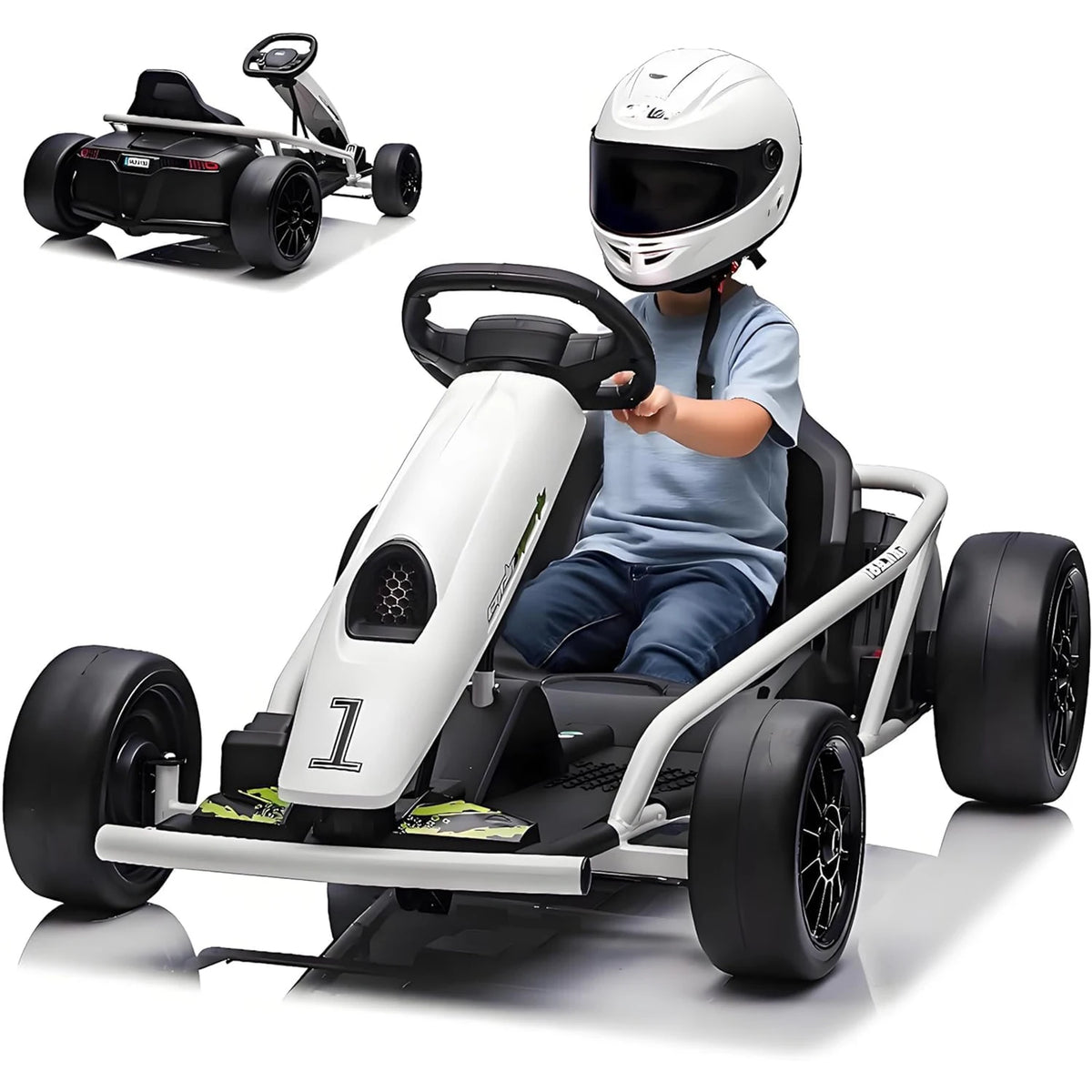 24V Electric Ride-On Go Kart for Teens & Kids 8-11 | Dual 300W Motors