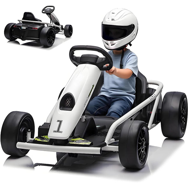 24V Electric Ride-On Go Kart for Teens & Kids 8-11 | Dual 300W Motors