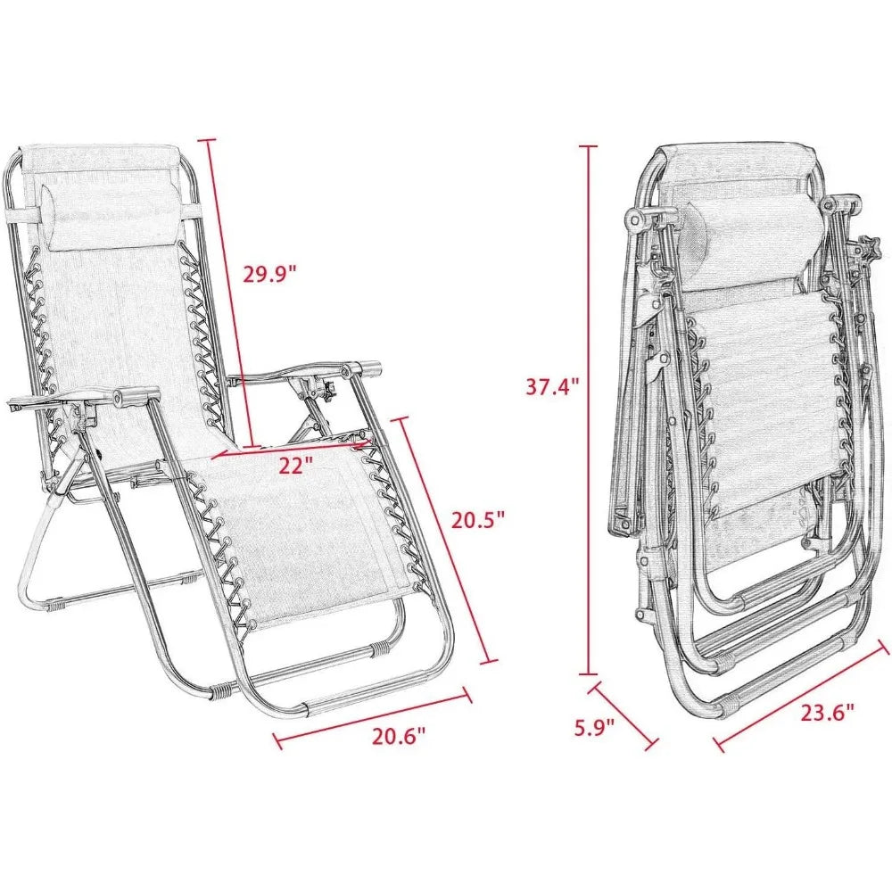 Gravity Lounge Chair with Cup Holder